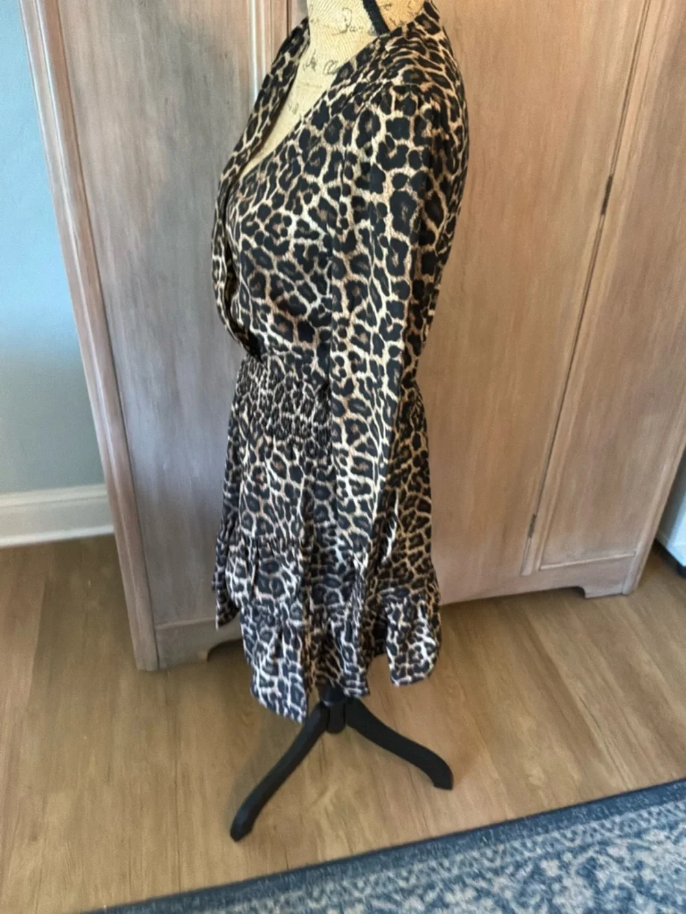 NWT Michael Kors “Julia” Leopard Print Dress XS